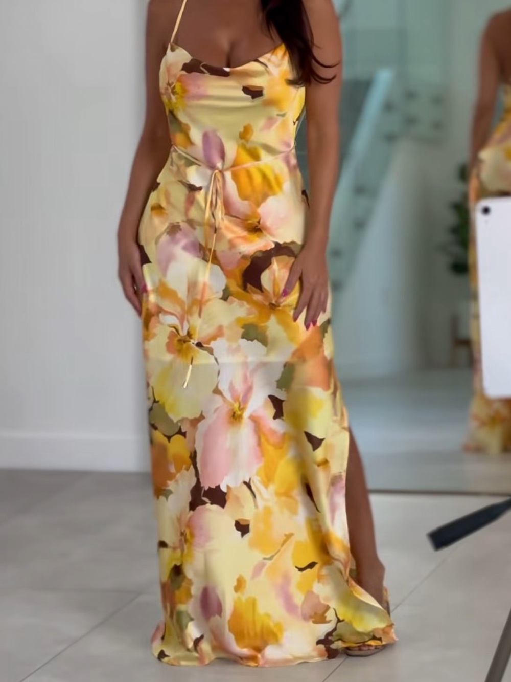 Vici Floral Slip Maxi Dress